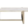 Feit - Faux Marble Top Coffee Table - White Marble - Image 3