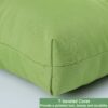 2 Piece High Back Patio Chair Cushion Set, Tufted Adirondack And Rocking Chair Cushions For Garden, Porch Or Office Use - Green - Image 5