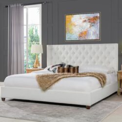 Manhattan - Shelter King Platform Bed Frame - Antique White