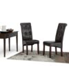 Cosmopolitan - Deluxe Tufted Parson Chair (Set of 2) - Tanners Brown - Image 9