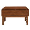 5 Piece Extendable Wood Square Dining Table Set With 2 Drop Leaves, Compact Storage Shelf Kitchen Table Set With Upholstered Chairs For 4 - Brown - Image 15