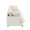 3 Seat Sofa Module For Modular Sectional Wide Seat Cloud Couch With Throw Pillows Upholstered - Beige - Image 6