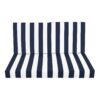 Outdoor Deep Seat Cushions For Patio Furniture, Waterproof Replacement Patio Chair Cushions (Set of 2), Double Seat - Black / Blue White Stripes - Image 5