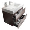 Alice - 30" Bathroom Vanity With Sink, Large Storage Wall Mounted Floating Bathroom Vanity For Modern Bathroom, One-Piece Sink Basin Without Drain And Faucet - Walnut / White - Image 6