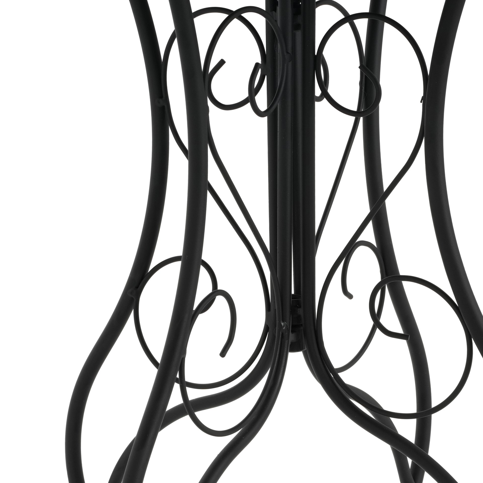 Outdoor Side Table With Ceramic Tile Top And Powder Coated Steel Frame - Black / Colorful - Image 7