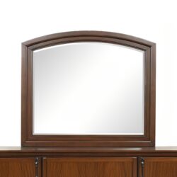 Meade - Arch Mirror With Low Distortion Glass - Dark Cherry