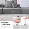 Oversized Modular Sectional Sofa, Luxury Boucle Floor Couch Set, Convertible Sleeper Couch, Spacious Foam-Filled Sofa Bed, 3 Piece Free Combination - Gray - Image 11