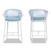 Maiden - Patio Counter Stool Sunproof Olefin (Set of 2) - Sky Blue - Image 2