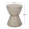 Outdoor Hourglass Shaped Side Table - Light Gray - Image 3