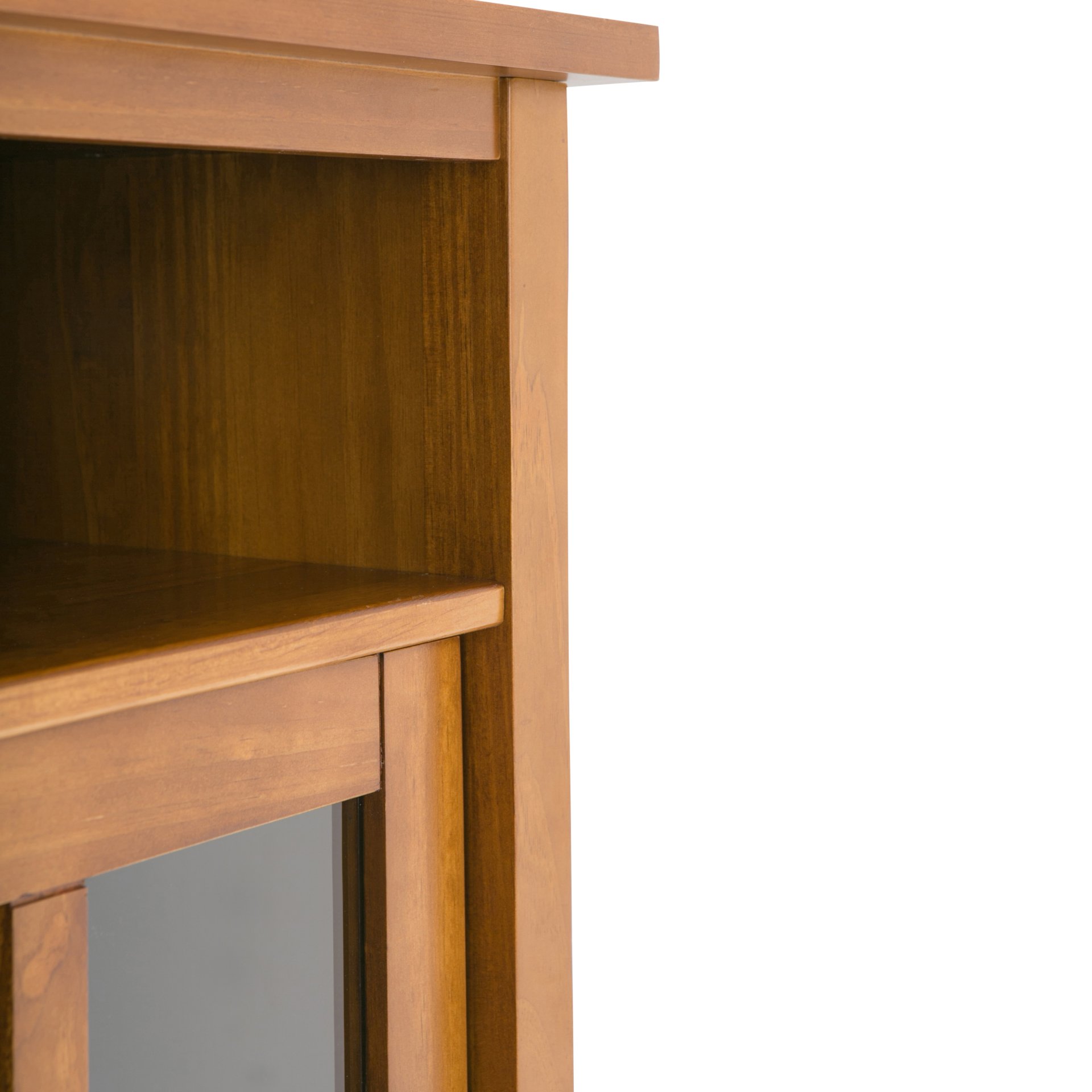 Warm Shaker - Medium Storage Media Cabinet - Light Golden Brown - Image 4