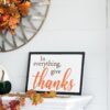 Thanks Wall Sign, Wall Art Decor For Harvest Festival Fall Festival & Thanksgiving Table Decorations (Set of 2) - Black / Orange / White - Image 2