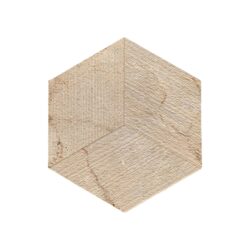 Hexagon Marble Tiles 3D Fluted Stone FS Textured (Set of 12) - Beige / Gold