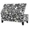 Luxury Storage Ottoman With Floral Patterned Fabric, Soft Close Hinges, Multi Functional Footrest & Seat - Black Floral / White - Image 15