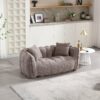 Soft Beanbag Chair With High Resilience Foam Core For Two People - Brown - Image 12