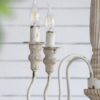 4 Light Chandelier, Hanging Light Fixture With Adjustable Chain For Kitchen, Bulb Not Included - Cream White - Image 7