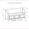 Connaught - Wide Entryway Storage Bench - Chestnut - Image 15