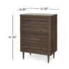 Farhart - Mid Century Modern 4 Drawer Dresser - Walnut - Image 3