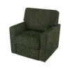 360° Swivel Chair Accent Barrel Armchair With Side Pockets, Chenille Upholstery, Compact Size - Green - Image 17