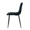 Indoor Velvet Dining Chair, Modern Kitchen Dining Chair With Cushion Back, Upholstered Side Chair With Coated Metal Legs, Family Kitchen Dining Room And Living Room (Set of 4) - Black - Image 5