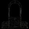 Metal Garden Arch With Gate Wide High Climbing Plants Support Rose Arch Outdoor - Black - Image 9