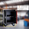 Double Door Clapboardl Multi Function Tool Cart - Black / Red - Image 9