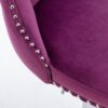 Swivel Velvet Barstools, Adjusatble Seat Height 1712PP (Set of 2) - Purple - Image 11