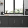 33 X 22" Kitchen Sink Drop In 16 Gauge Stainless Steel Single Bowl Topmount Basin - Brushed Nickel - Image 5