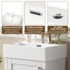 20.28" Bathroom Vanity With Sink & Storage - White - Image 8