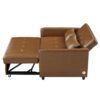 Convertible Sleeper Bed, Adjustable Oversized Armchair With 3 USB Ports For Small Space - Brown - Image 23