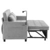 Loveseat Sofa Pull Out Sofa Bed Sleeper Sofa With A Reversible Backrest Cushion, Side Pockets, 2 USB Ports And A Phone Holder For Living Room - Gray - Image 21