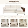 Sectional Sofa Upholstered Sofa Couch With Reversible Armrests For Living Room - Beige - Image 21