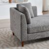 Wide Modern Double Sided Upholstered Chaise Lounge And 4 Throw Pillows - Gray - Image 11