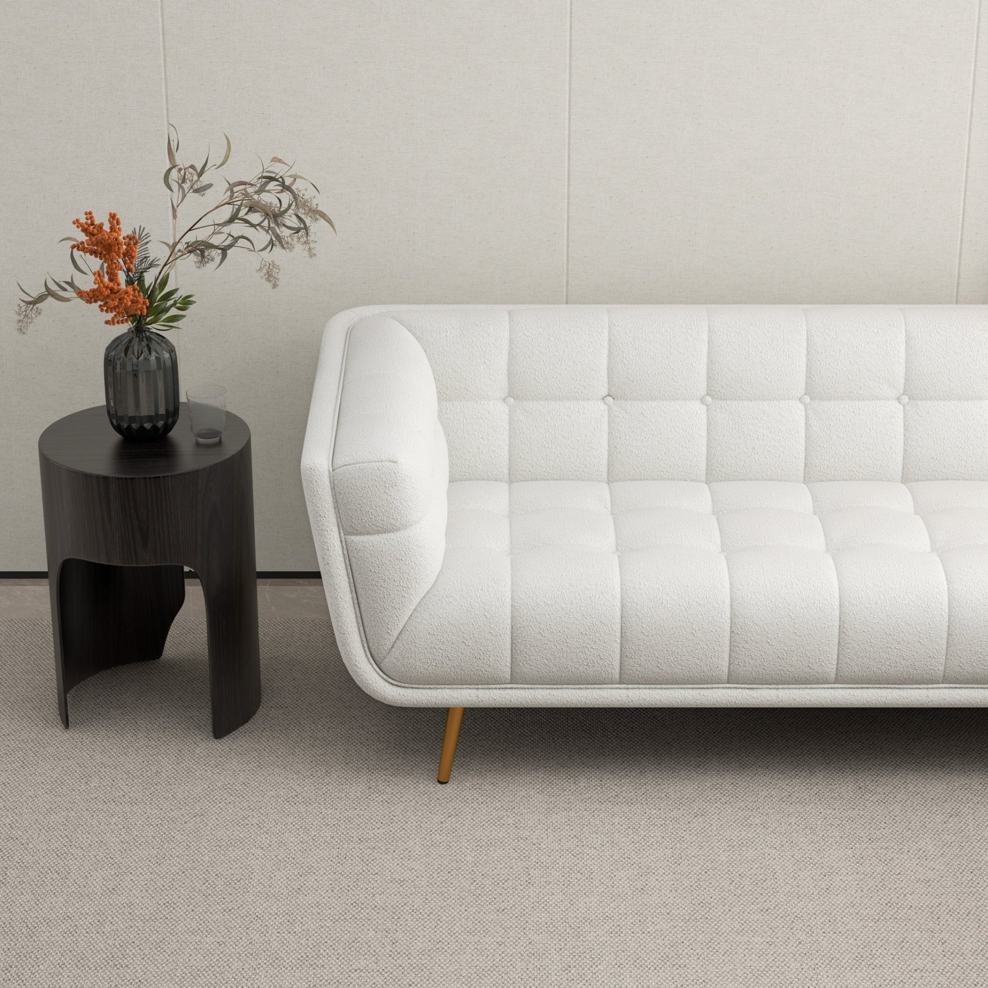 Addison - Right Sectional Sofa - Cream - Image 8