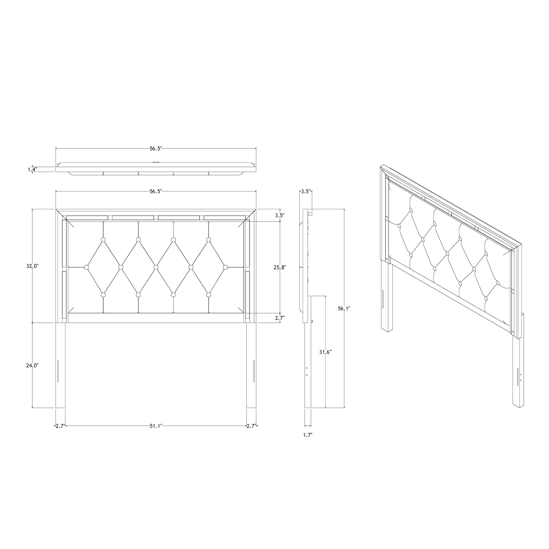 Chloe - Full Bed - Gemstone Silver - Image 3