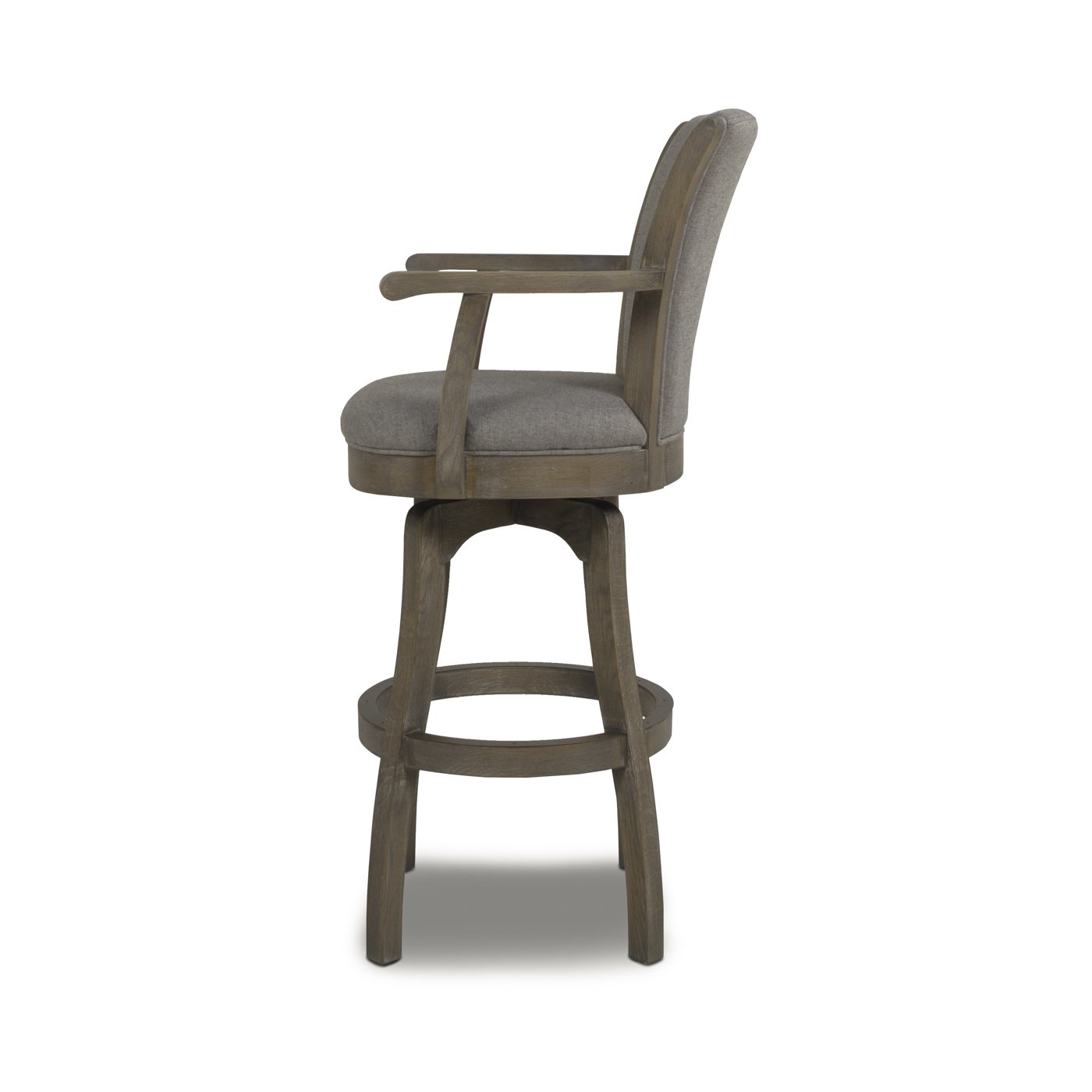 Williams - Swivel Bar Stool With Armrests - Heathered Gray - Image 9