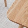 Round Corner Diagonal Leg Telescopic Table For 6-8 People To Meet Dining Table - Light Natural - Image 5