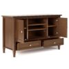 Warm Shaker - Handcrafted TV Media Stand - Russet Brown - Image 2