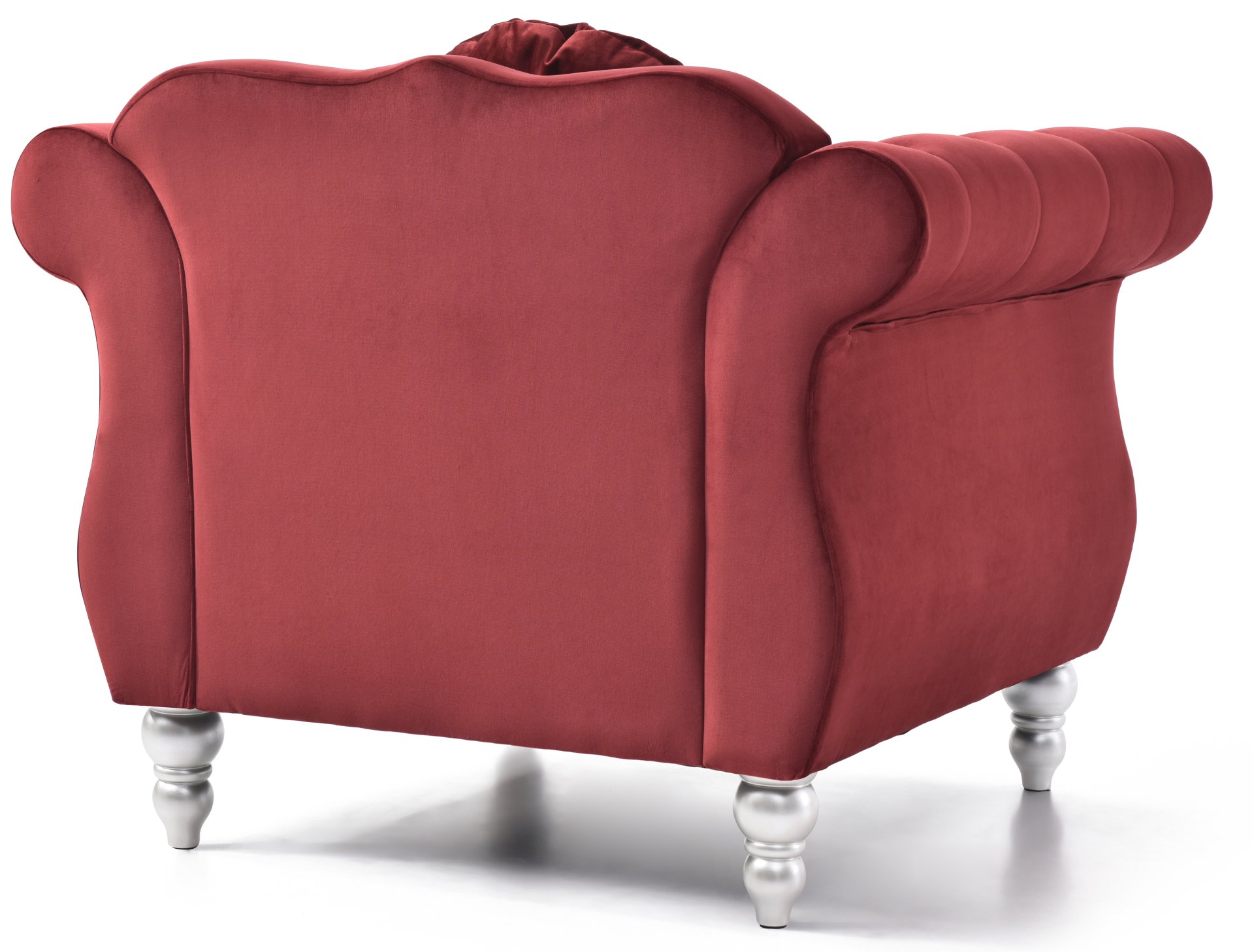 Chic Transitional Chair - Burgundy - Image 5