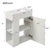 Floating Bathroom Vanity With Resin Basin, Left Side Storage - White - Image 3