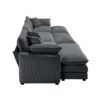 Oversized Modular Cushion Sofa With Portable Ottoman For Home Living Room - Gray - Image 15