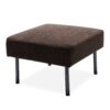 Modern L Shaped 3 Seater Polyester Fabric Sofa With Ottoman, Upholstered Couch For Small Spaces - Brown - Image 6