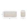 Fuji - Upholstered Oval Storage Bench - Ivory White - Image 14