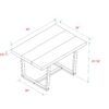 Rustic Metal And Solid Distressed Dining Table - Gray - Image 6