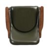 Accent Chair With Cushioned Seat, Brass Tipped Legs - Cognac Brown - Image 8