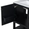 Transitional Style Bathroom Vanity Cabinet Combo With Ceramic Sink, Soft Close Door - Black - Image 17