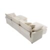 Oversized Modular Cushion Sofa With Ottomans Comfy Upholstered U Shaped Convertible Corner Sectional Sofa Light Corduroy - Beige - Image 16