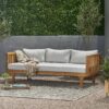 Claremont - 3 Seater Daybed With Water Resistant Cushions - Teak - Image 2