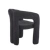 Contemporary Designed Teddy Fabric Upholstered Accent / Dining Chair - Black - Image 22