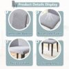Exquisite Linen Cotton Dining Chairs (Set of 4), Simple And Versatile Design With Comfortable Seating - Light Gray - Image 5
