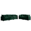 Modern Fabric Living Room Sofa Set, (Set of 2) Sofas With Cushions Corduroy - Green - Image 17